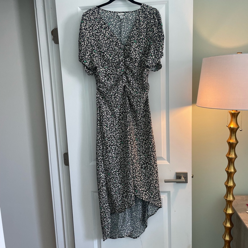 A New Day Black Floral High Low Dress